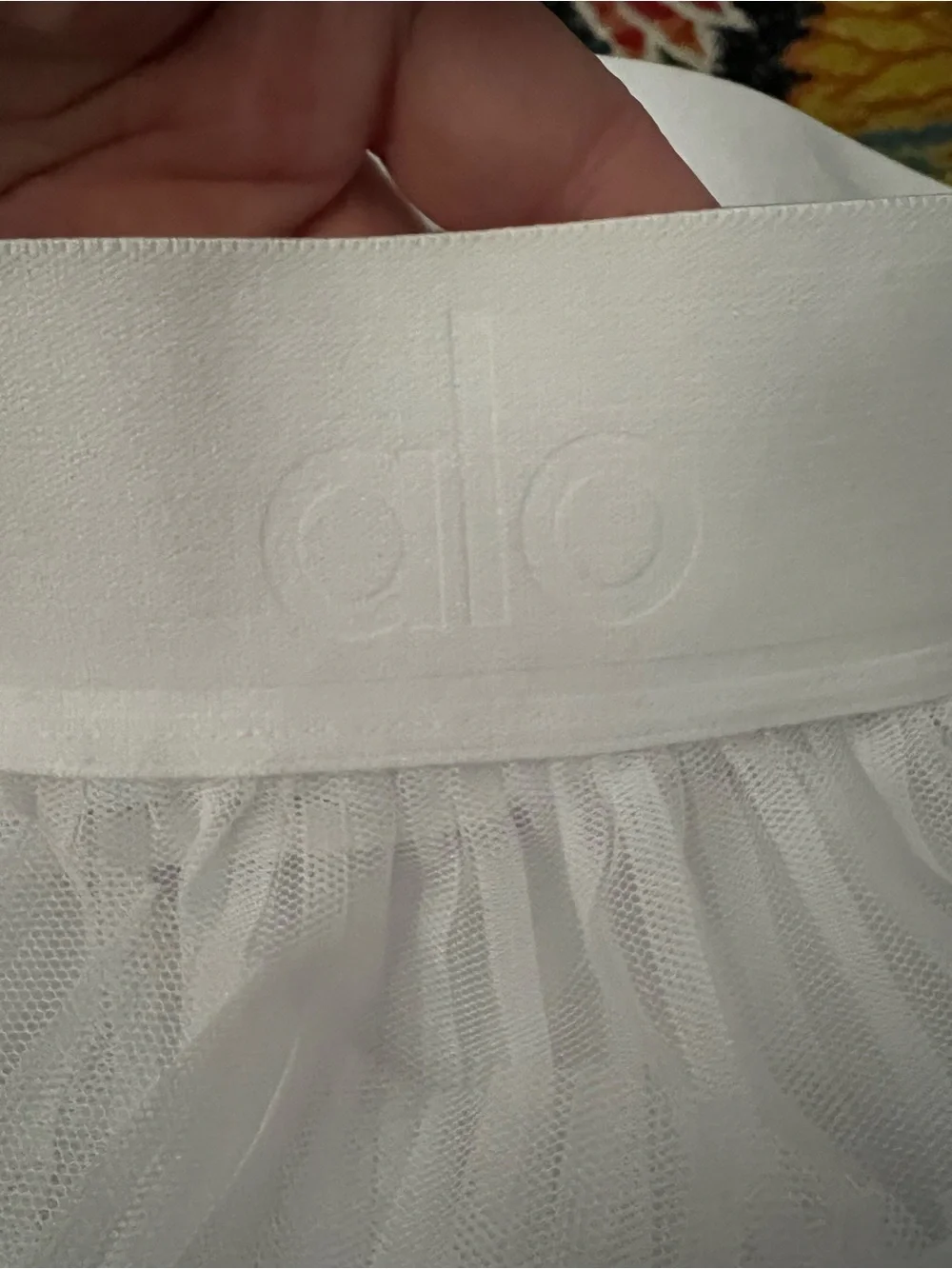 Alo Yoga Flirt White Tulle Mini Skirt Women’s XS
